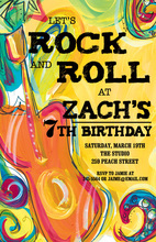 Rock On Kids Invitations