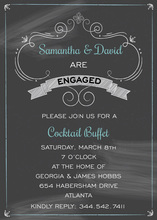 Faux Chalkboard Wedding Sign Invitations