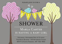 Birds Baby Shower Invitations