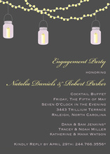 Pink Mason Jar String Lights Invitation