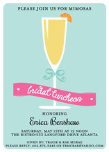 Painted Champagne Flutes Toast Invitations