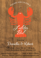 Crab Boil Woodgrain Invitation