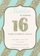 Fancy Sweet Sixteen Pink Birthday Invitations