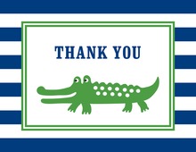 Navy Stripes Alligator Note