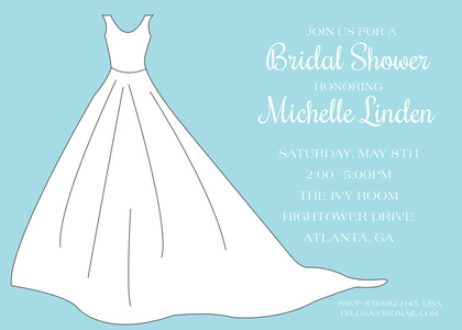 White Bridal Gown Tan Stucco Rustic Invitation