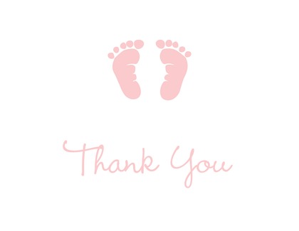 Pink Baby Feet Footprint Baby Shower Advice Cards