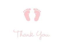 Pink Baby Feet Footprint Notes
