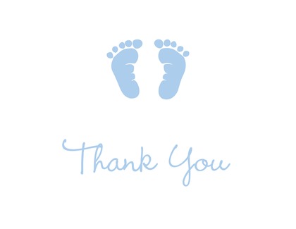 Blue Baby Feet Footprint Baby Shower Bingo Game