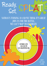 Ready Set Splat! Birthday Party Invitations