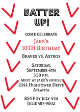 Baseball Hobby Cards Photo Birthday Party Invitations