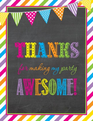 Brawny Stripes Chalkboard Thank You Notes