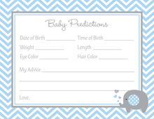 Light Blue Polka Dots Baby Prediction Cards