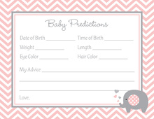 Pink Border Lace Burlap Baby Prediction Cards