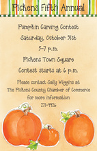 Pumpkin Topiary Invitations