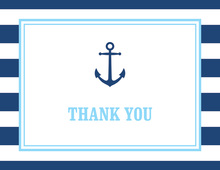 Navy Stripes Anchor Light Blue Note