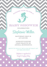 Mermaid Baby Shower Invitations