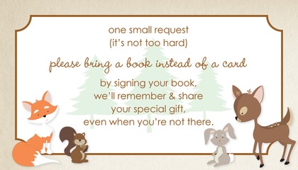 Woodland Animals Brown Fill-in Invitations