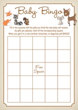 Yellow Chevron Elephant Baby Shower Bingo Game