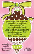 Jolly Large Bulb Holiday Invitations