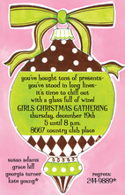 Bright Ornament Display Holiday Invitations