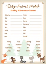 Pink Chevron Elephant Baby Animal Name Game