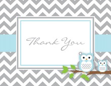 Blue Adorable Hoot Note Cards