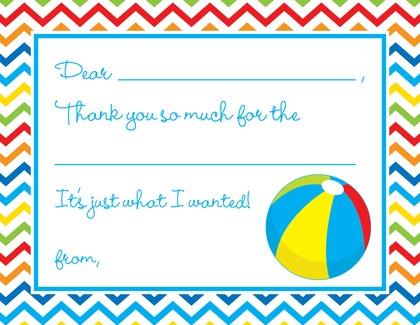 Pool Party Beach Ball Fill-In Invitations