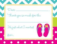 Hot Pink Sandals Fill-In Thank You Cards