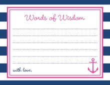 Deep Pink Adorable Hoot Advice Cards