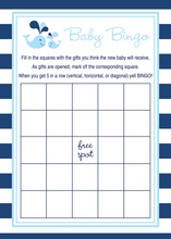 Yellow Duck Blue Border Baby Shower Bingo Game