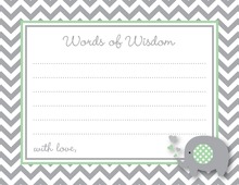 Mint Gold Dots Baby Shower Advice Cards