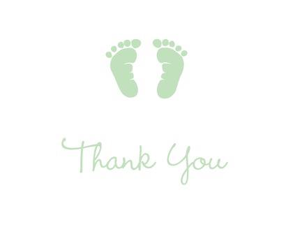 Teal Baby Feet Footprint Notes