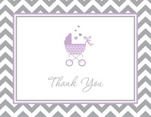 Purple Chevron Grey Border Notes