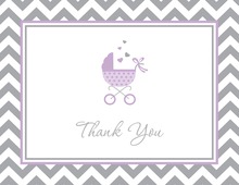 Purple Chevron Grey Border Notes