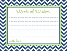 Chevron Mint Elephant Advice Cards
