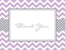 Purple Chevron Grey Border Notes