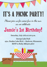 Summer Picnic Red Mustard Invitations