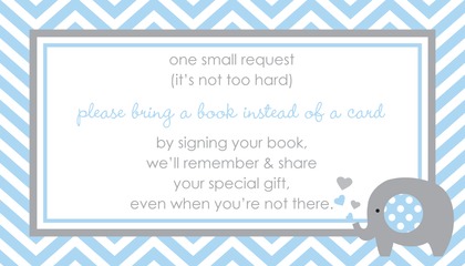 Blue Elephant Baby Shower Fill-in Invitations
