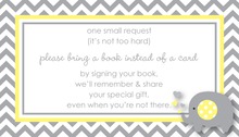 Yellow Grey Chevron Bring A Book Card