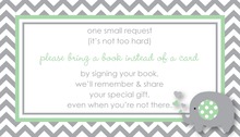 Mint Grey Chevron Bring A Book Card