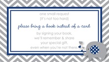 Navy Grey Chevron Bring A Book Card