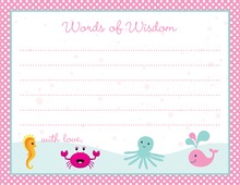 Deep Pink Adorable Hoot Advice Cards
