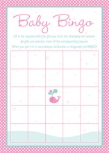 Pink Polka Dots Sea Creatures Baby Bingo