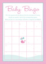 Navy Stripes Anchor Hot Pink Baby Bingo Game