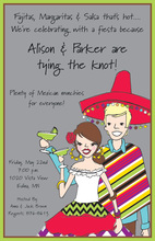 Fiesta Couple Trendy Smoke Color Invitations