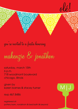 Elegant Ole! Fiesta Party Invitations