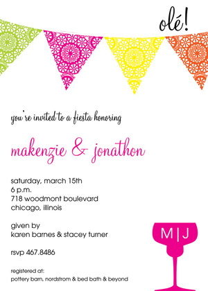 Elegant Ole! Fiesta Party Invitations