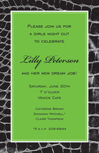 Wild Crocodile Skin Border Green Invitations