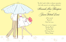 Dancing Couple on Cream Invitations