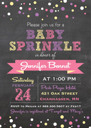 Multicolored Chevron Painter Pallet Fill-in Invitations
